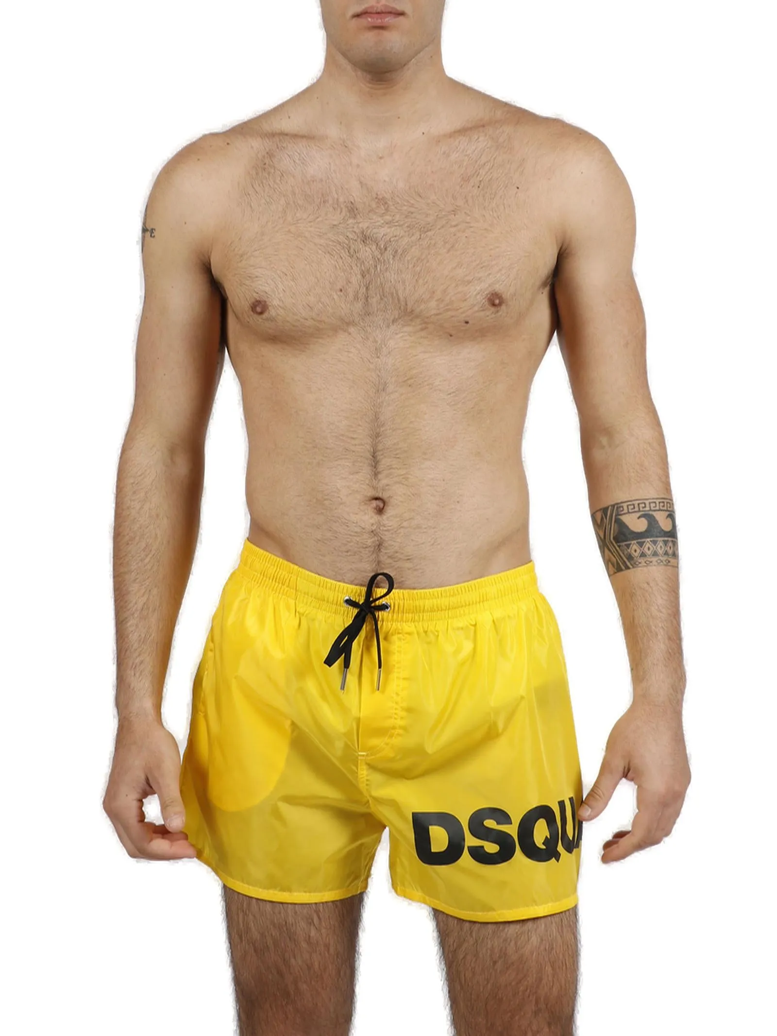 Dsquared2 Logo Printed Drawstring Swim Shorts