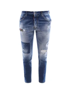 Dsquared2 Mid Rise Distressed Jeans