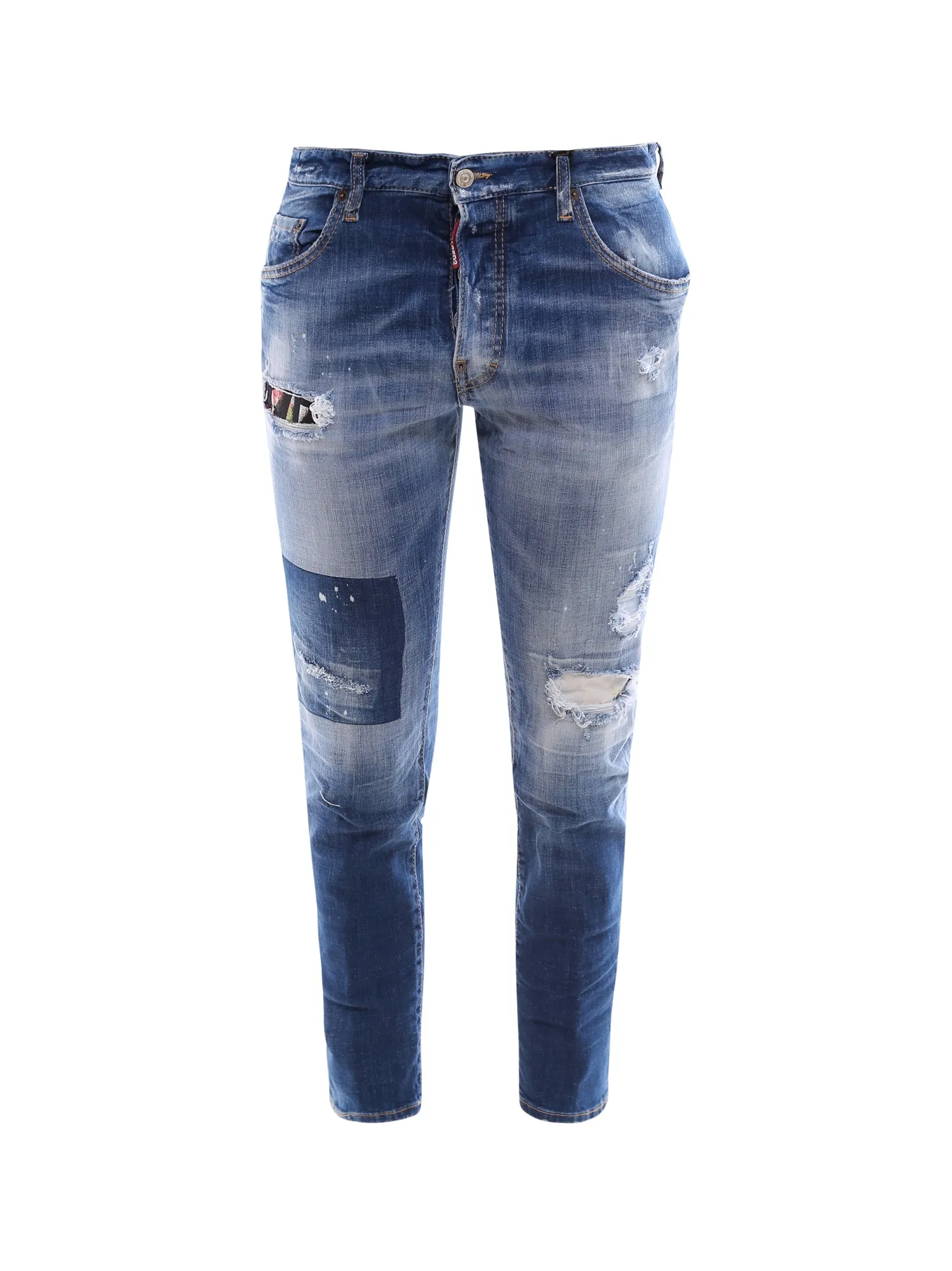 Dsquared2 Mid Rise Distressed Jeans