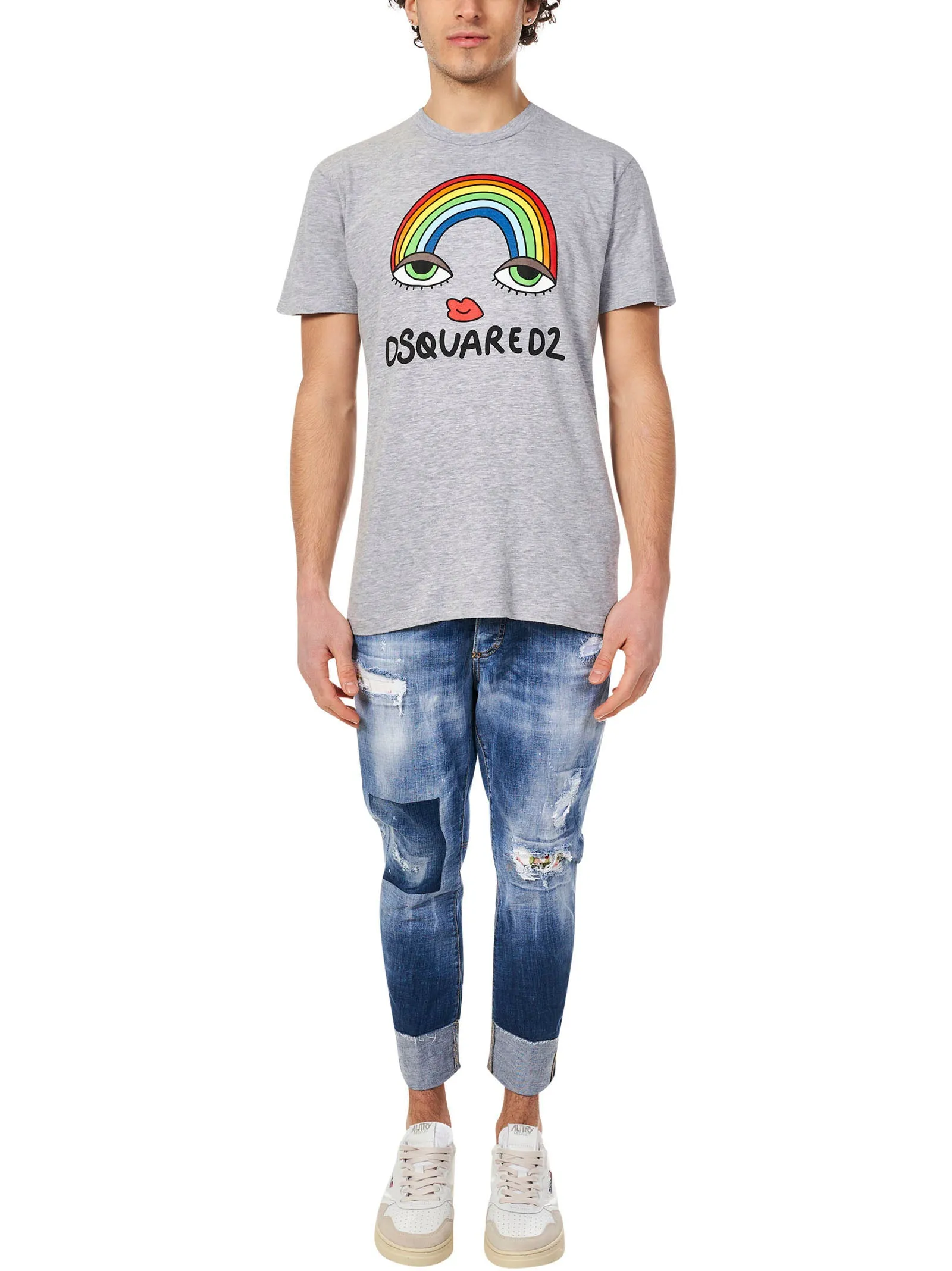 Dsquared2 Patchwork Cropped Jeans
