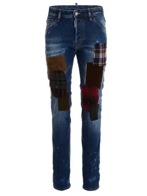 Dsquared2 Patchwork Skinny Jeans