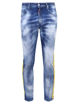Dsquared2 Side Tape Slim-Fit Jeans
