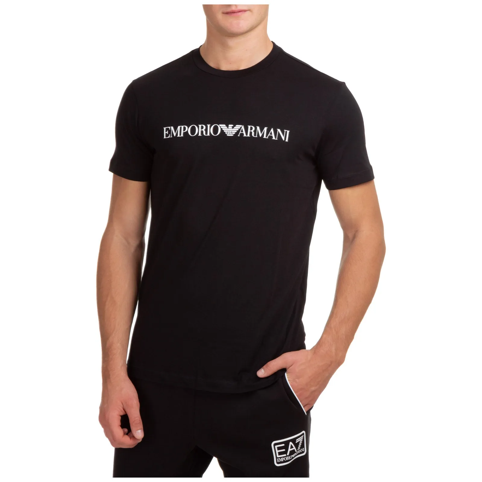 Emporio Armani Logo Printed Crewneck T-Shirt