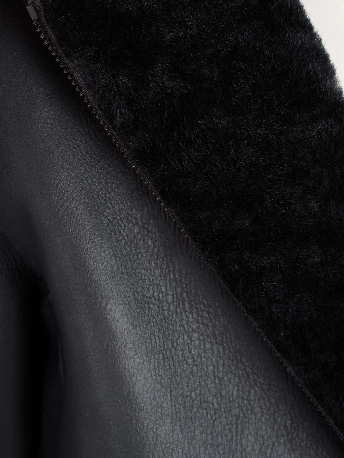 Emporio Armani Zipped Leather Bomber Jacket