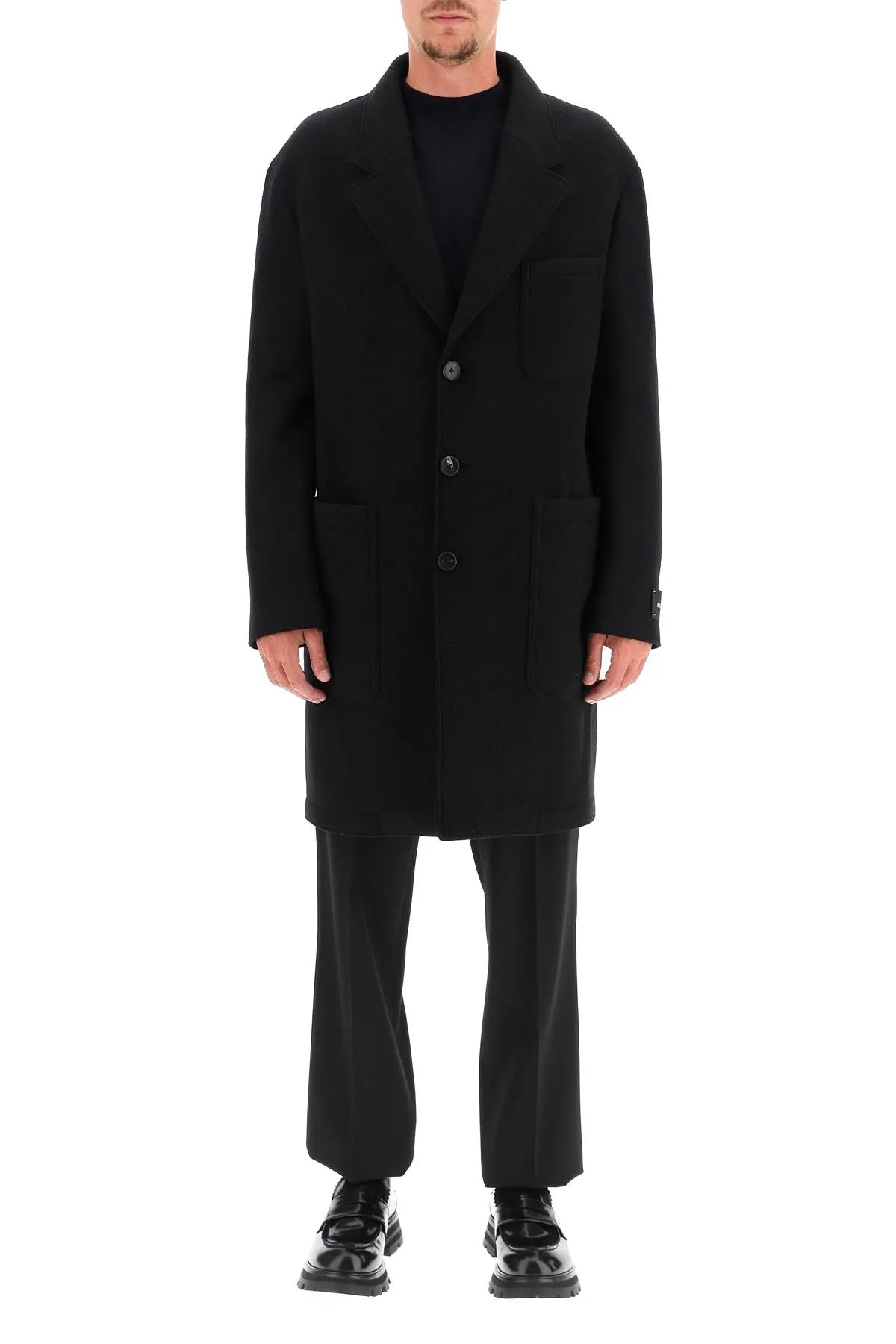 Ermenegildo Zegna Single Breasted Mid-Length Coat