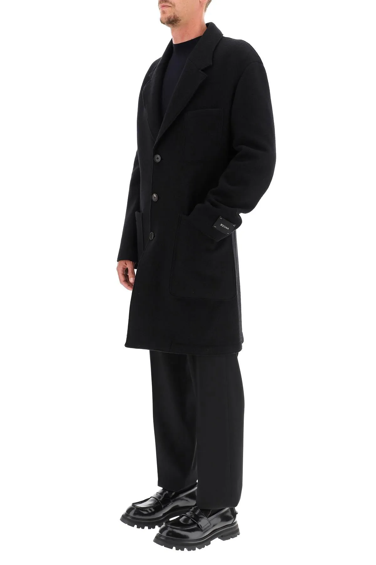 Ermenegildo Zegna Single Breasted Mid-Length Coat
