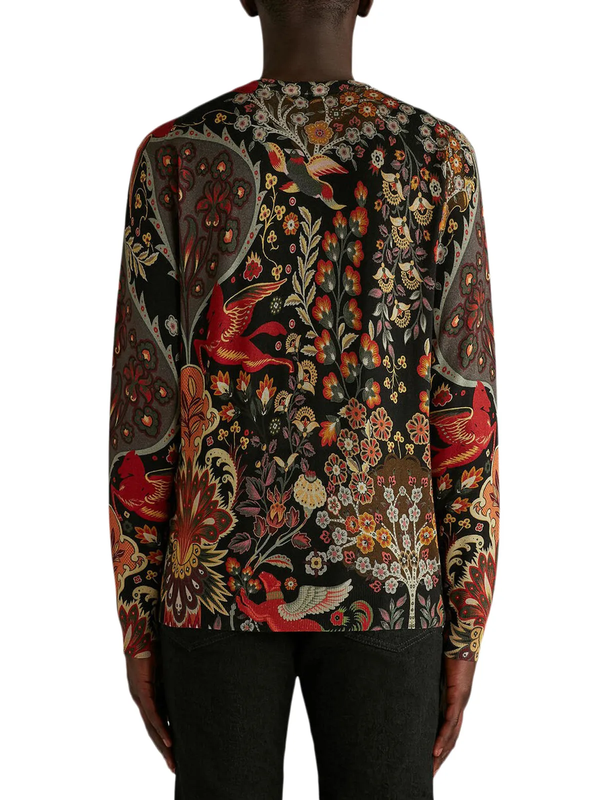 Etro Allover Graphic Print Crewneck Sweater