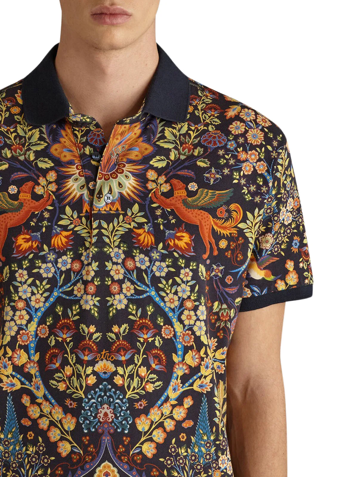 Etro Allover Graphic Print Polo Shirt