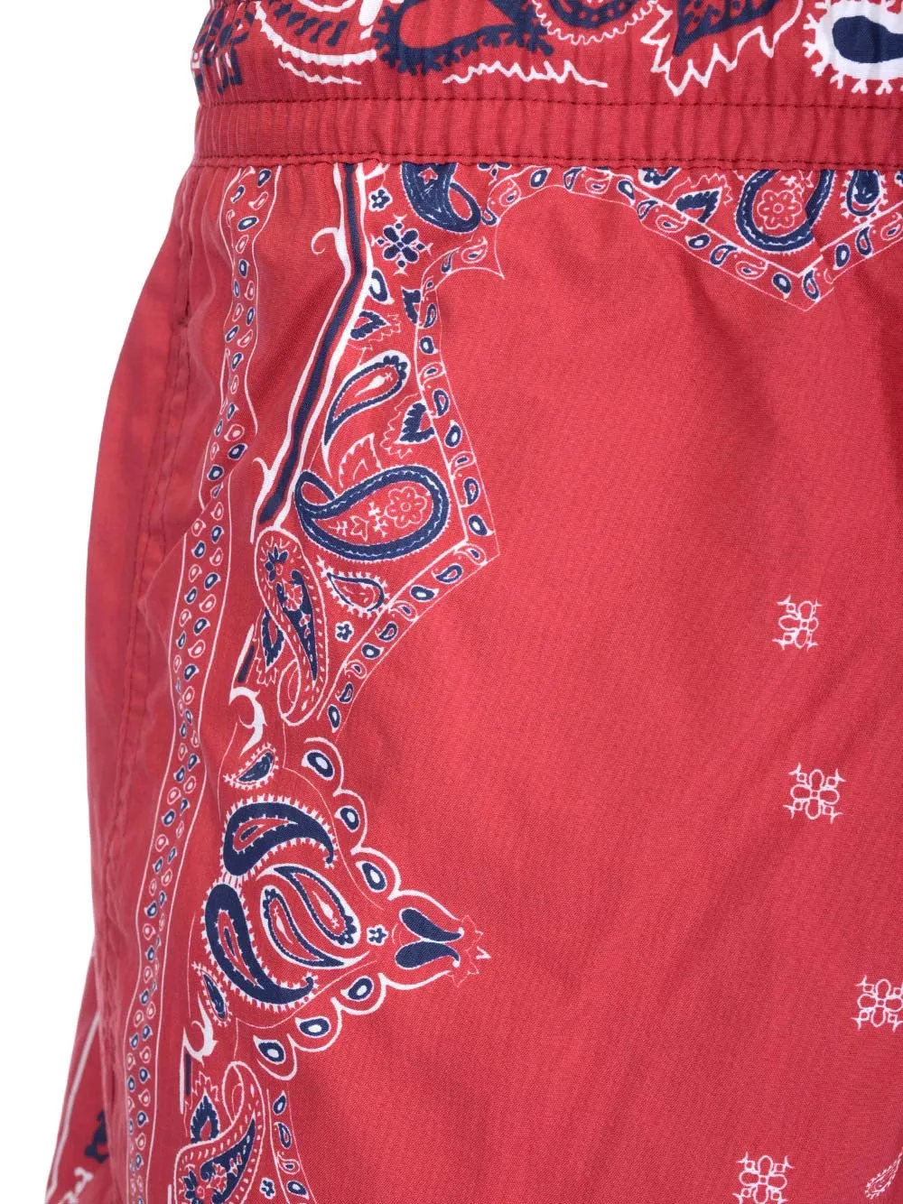 Etro Bandana Print Drawstring Swim Shorts