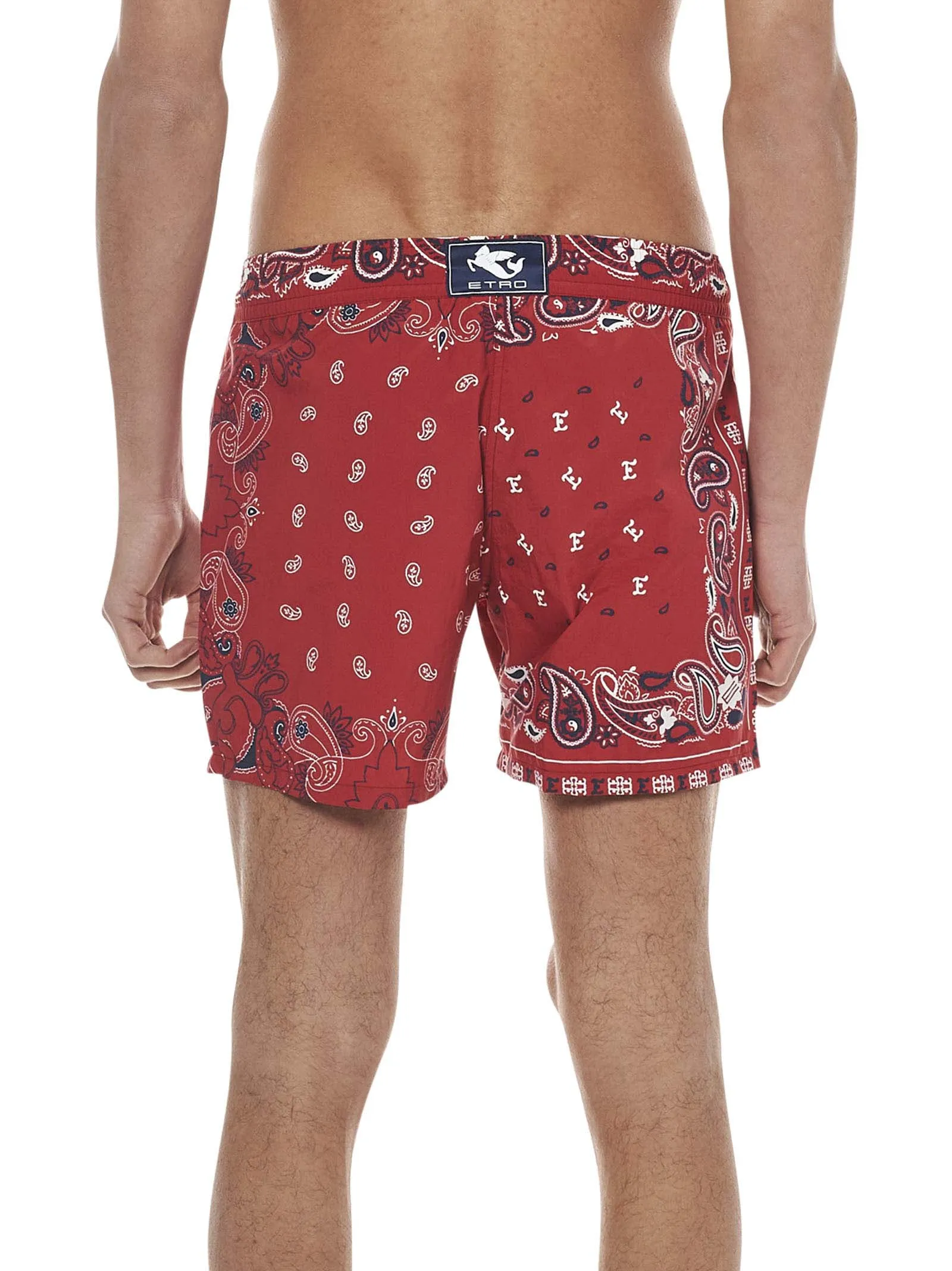 Etro Bandana Print Drawstring Swim Shorts