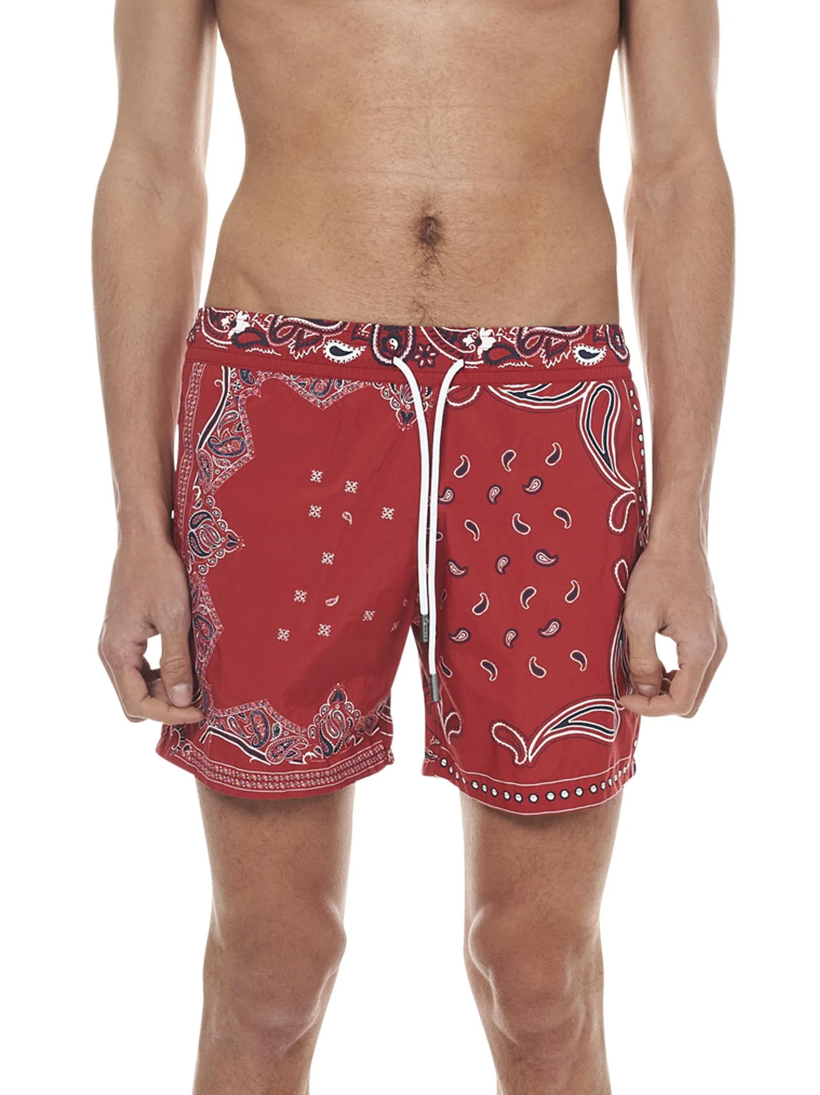 Etro Bandana Print Drawstring Swim Shorts