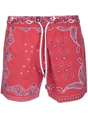 Etro Bandana Print Drawstring Swim Shorts