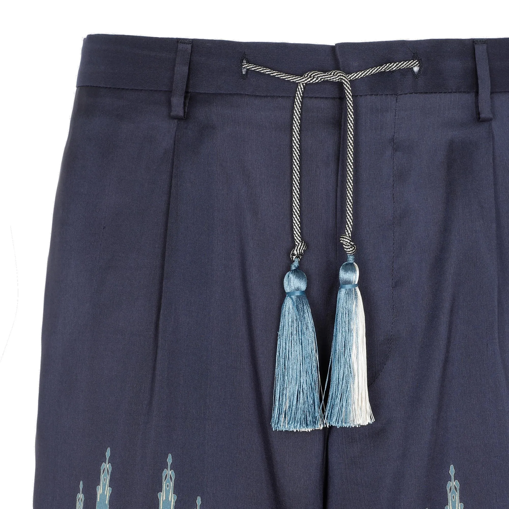 Etro Geometric Print Tassel Trimmed Shorts