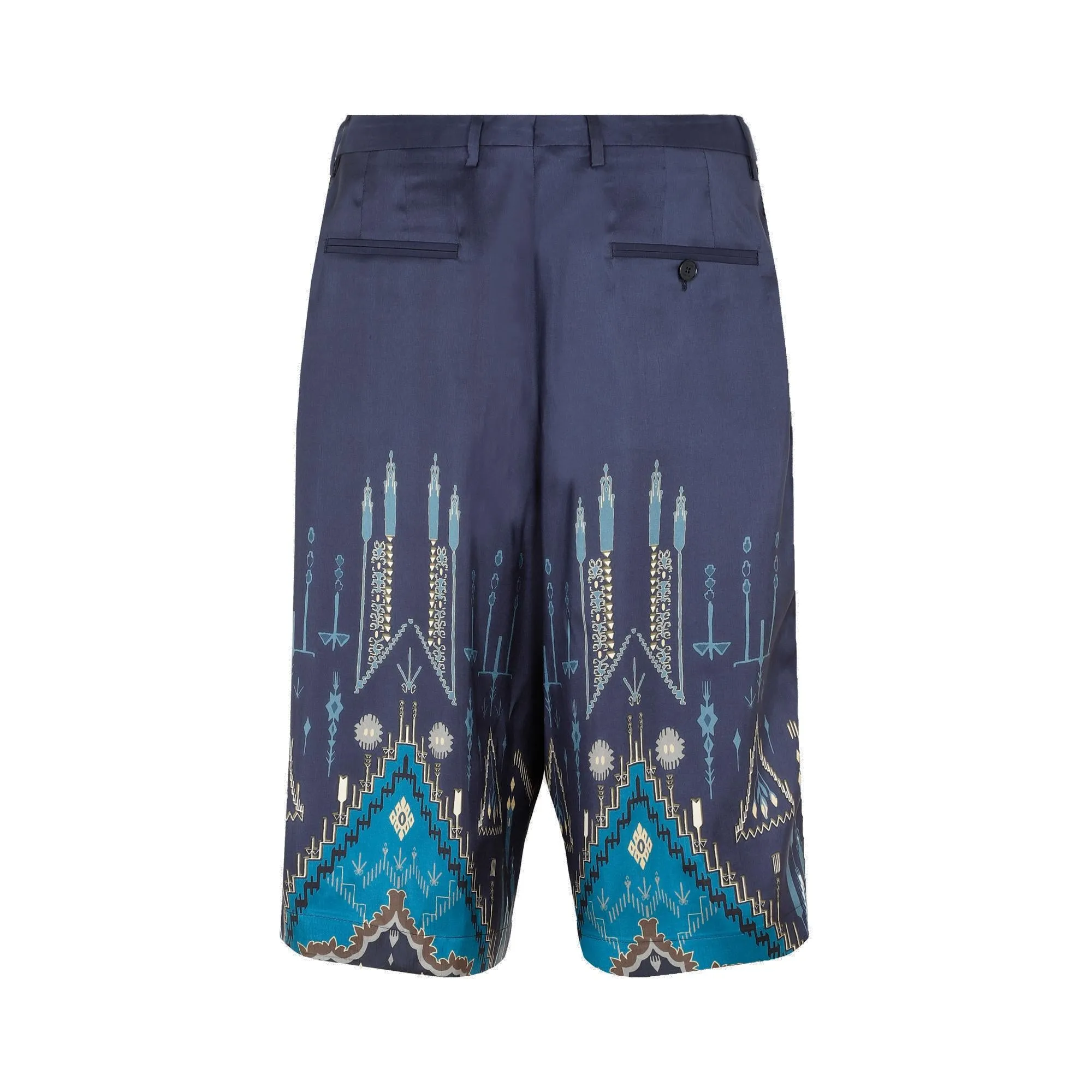 Etro Geometric Print Tassel Trimmed Shorts