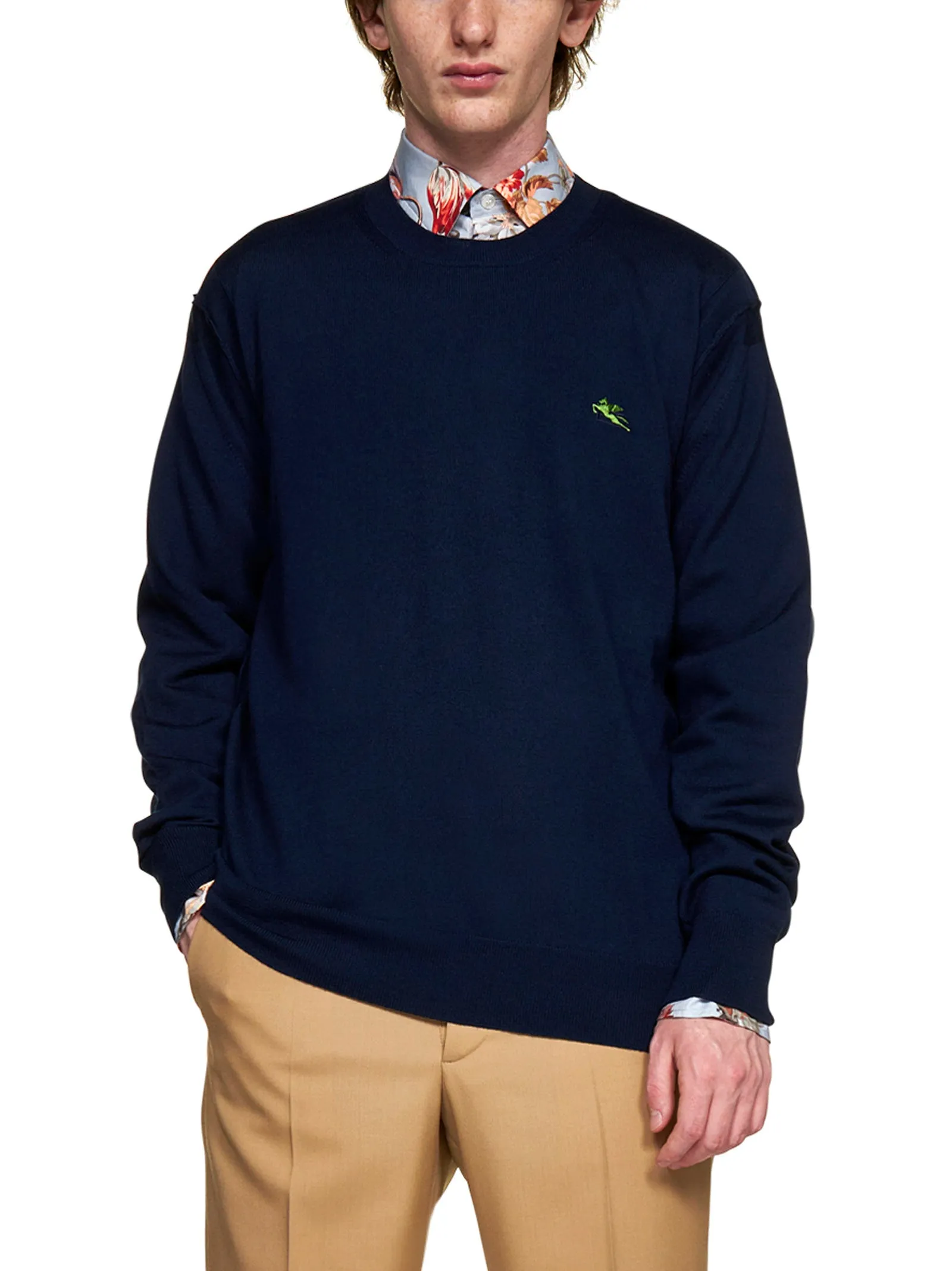 Etro Logo Embroidered Crewneck Sweater