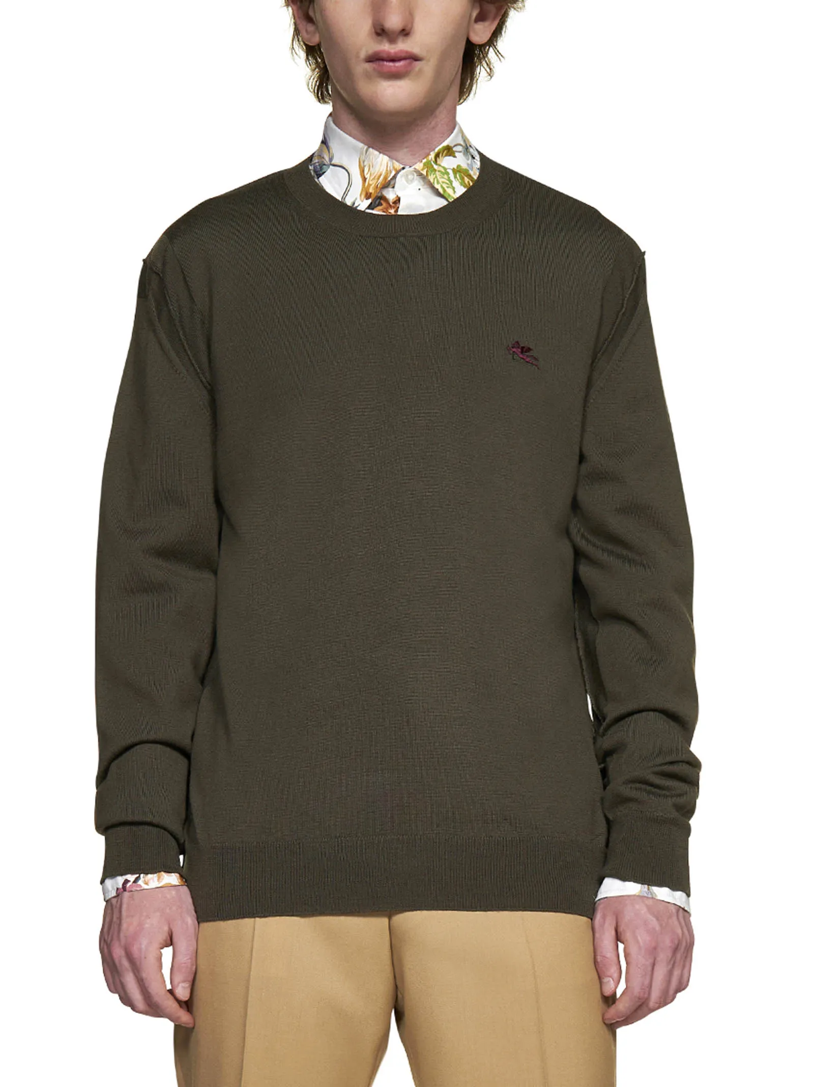 Etro Logo Embroidered Crewneck Sweater