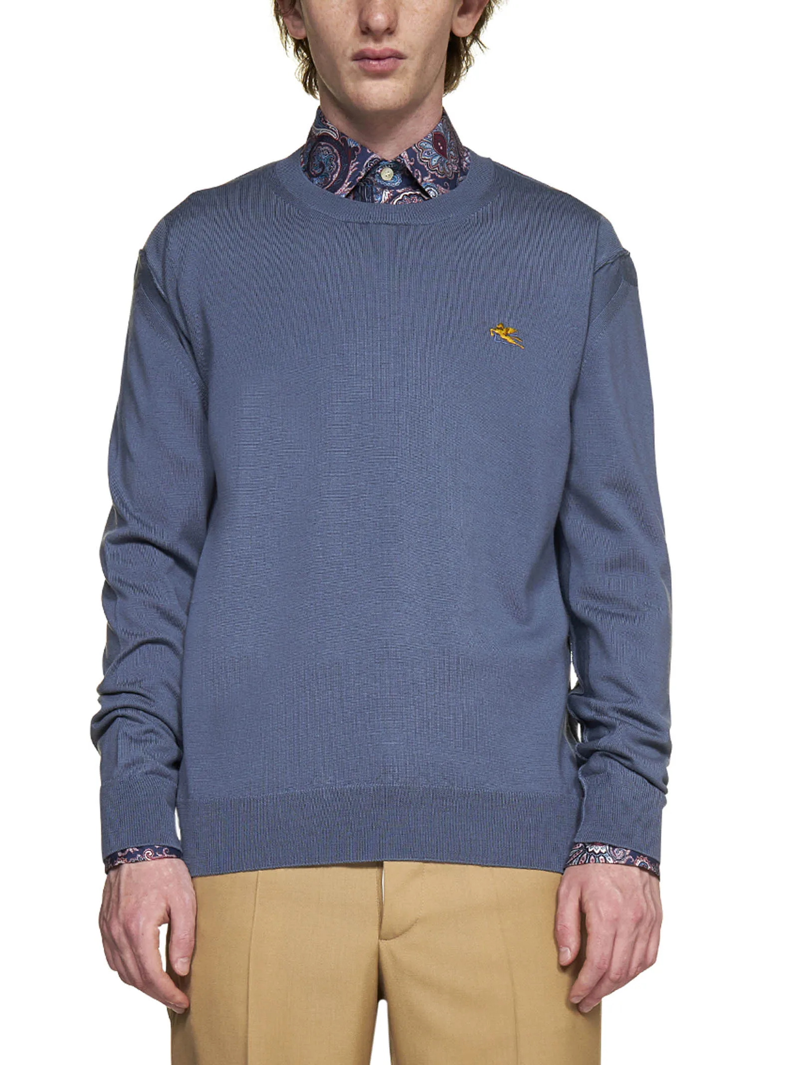 Etro Logo Embroidered Crewneck Sweater