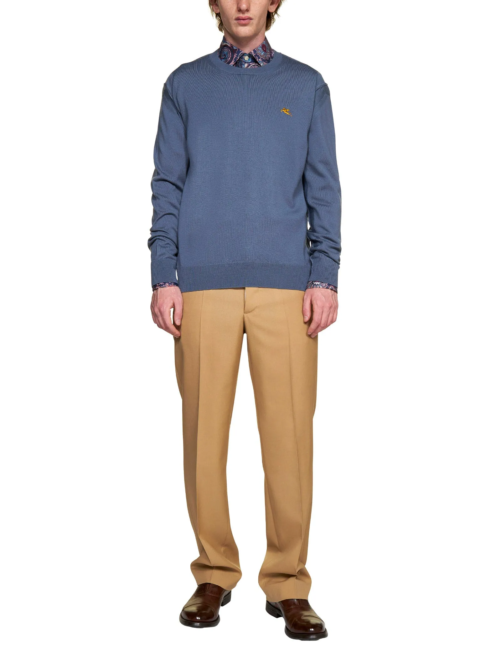 Etro Logo Embroidered Crewneck Sweater