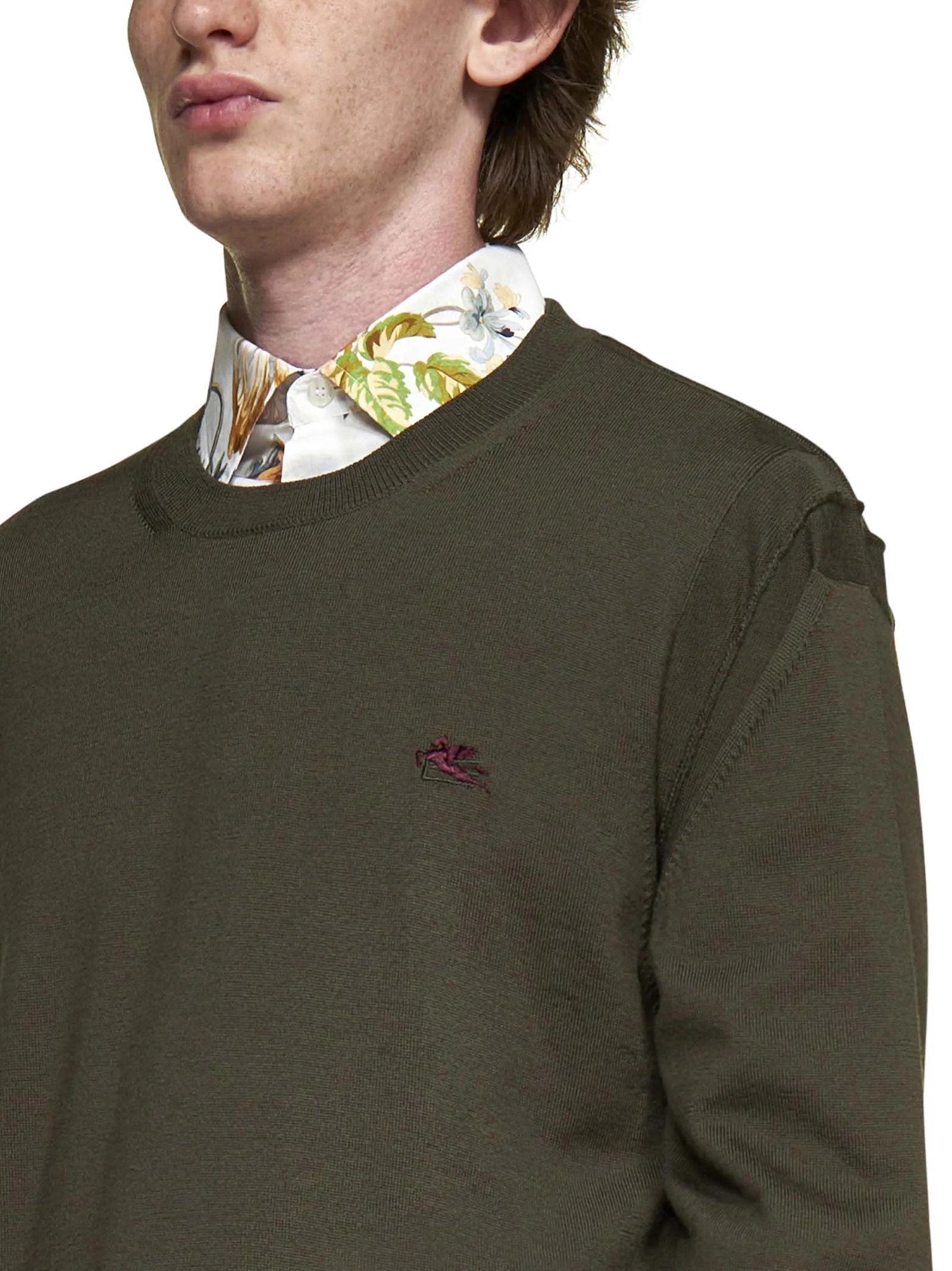 Etro Logo Embroidered Crewneck Sweater