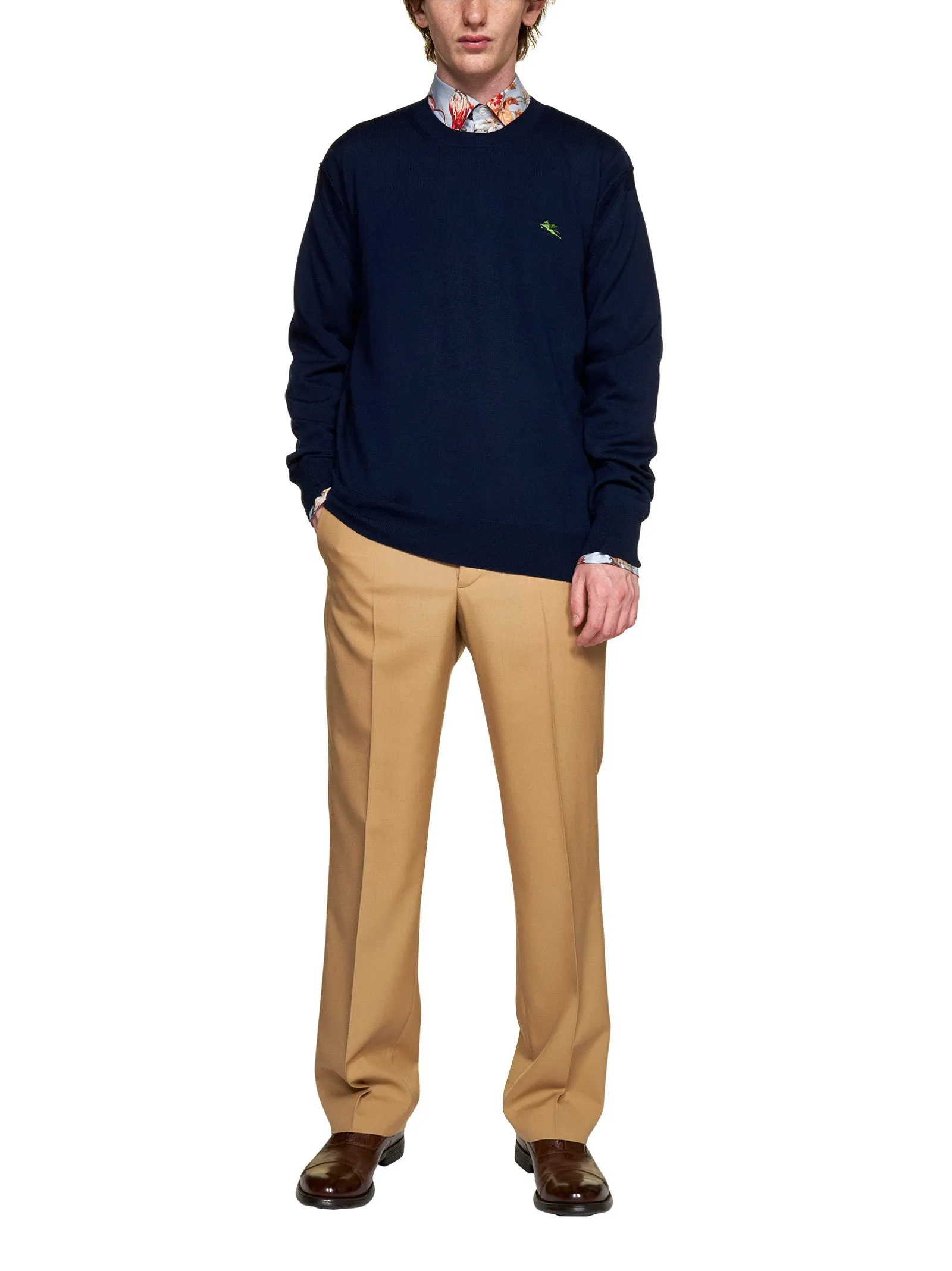 Etro Logo Embroidered Crewneck Sweater