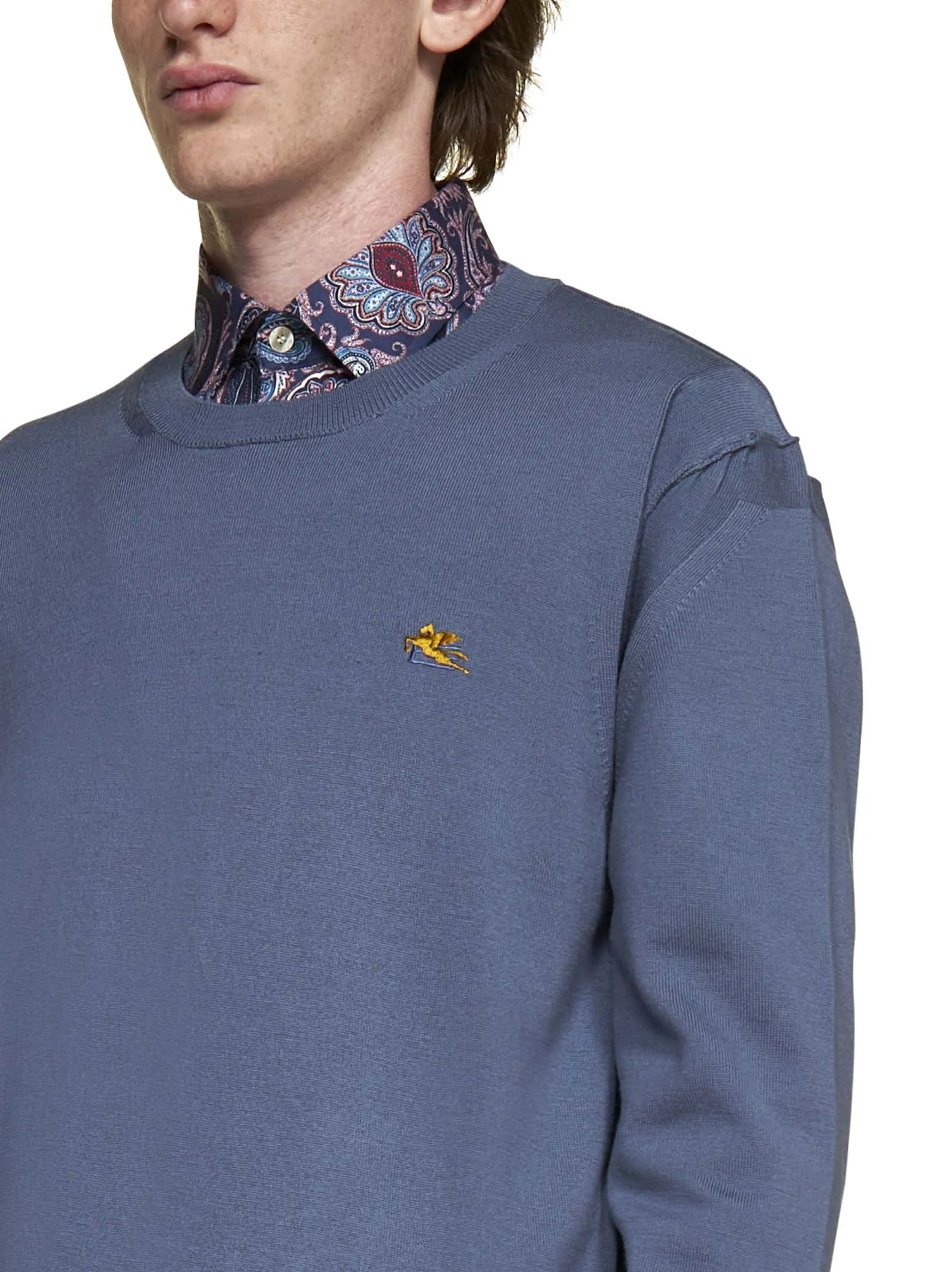 Etro Logo Embroidered Crewneck Sweater