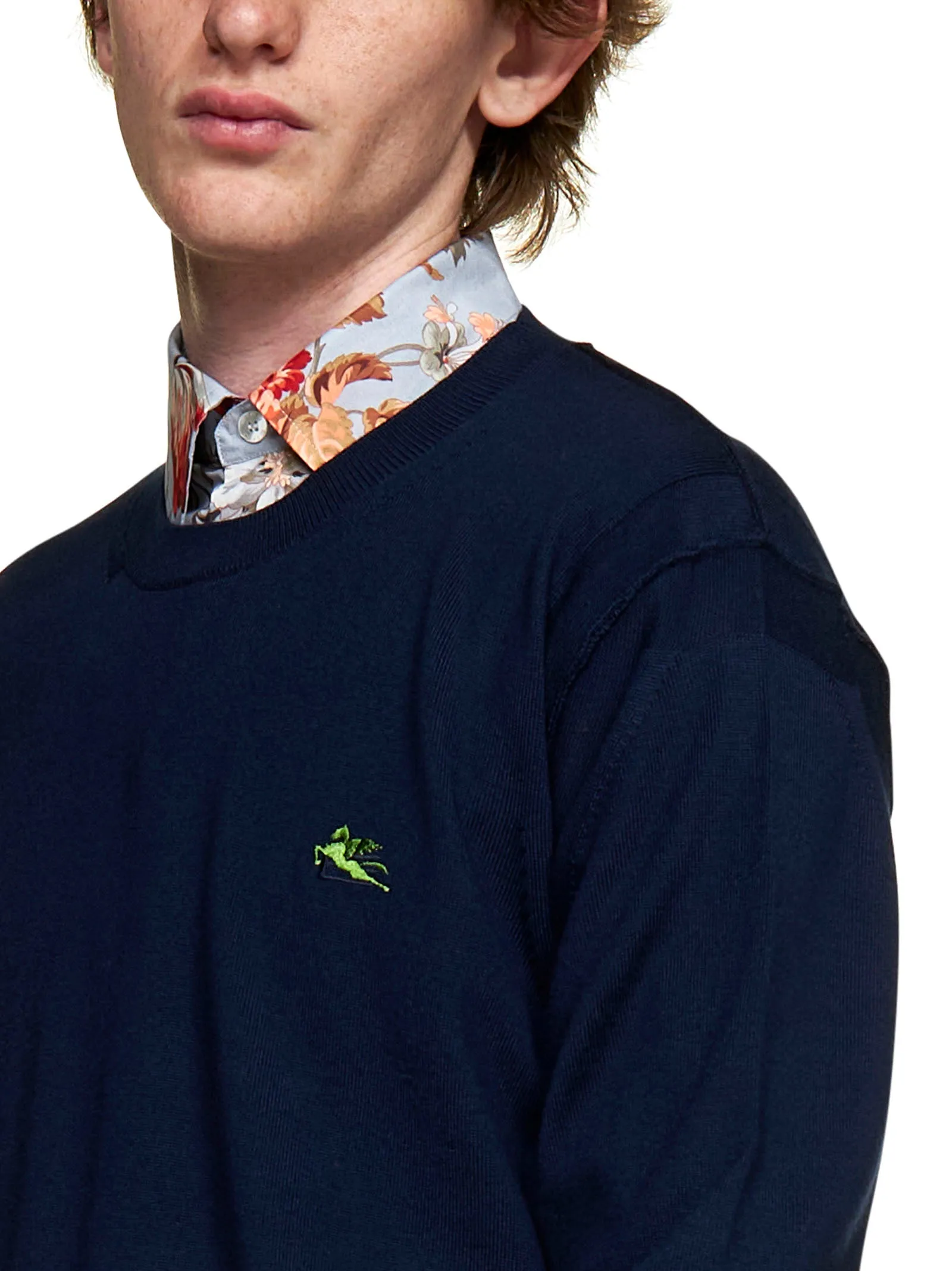 Etro Logo Embroidered Crewneck Sweater