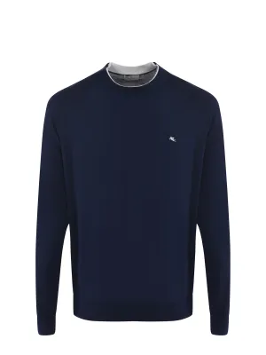 Etro Logo Embroidered Knitted Crewneck Sweater