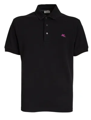 Etro Logo Embroidered Polo Shirt