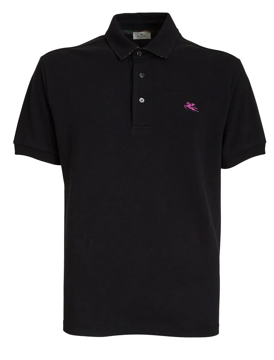 Etro Logo Embroidered Polo Shirt