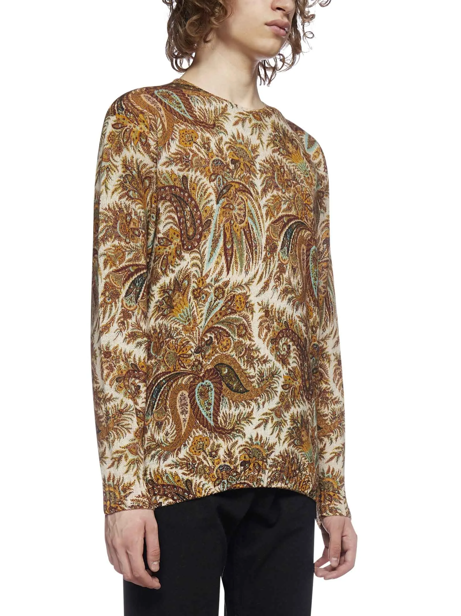 Etro Paisley Jacquard Crewneck Knitted Jumper