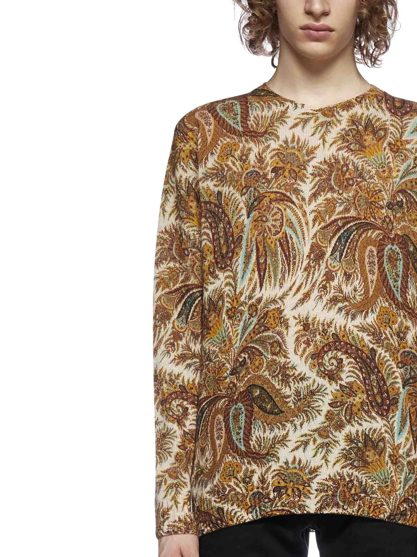 Etro Paisley Jacquard Crewneck Knitted Jumper