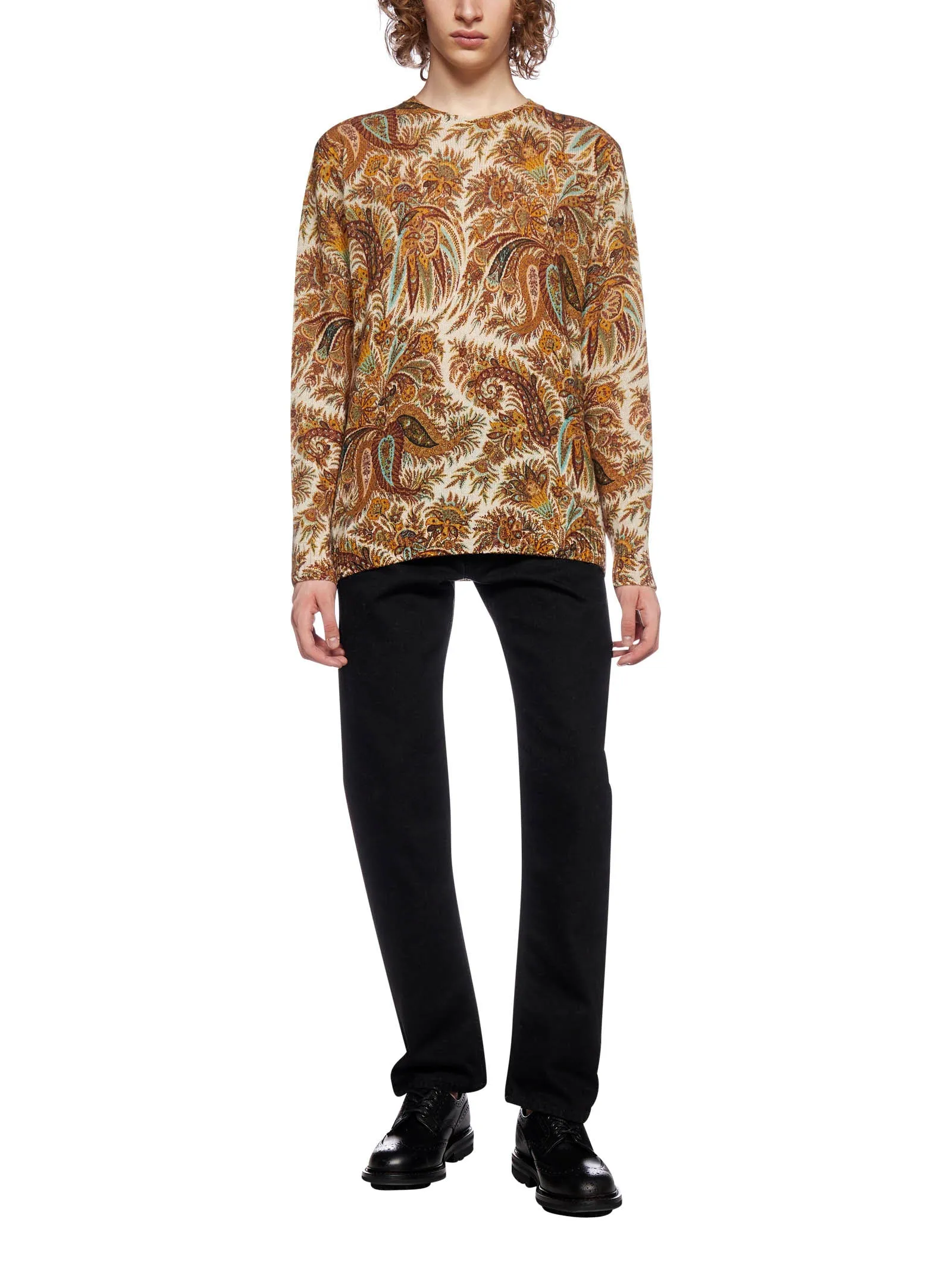 Etro Paisley Jacquard Crewneck Knitted Jumper