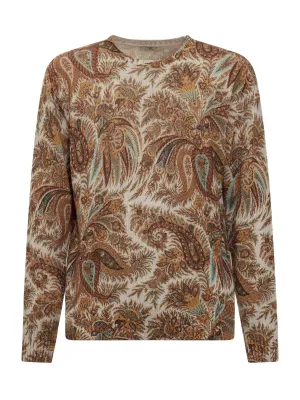 Etro Paisley Jacquard Crewneck Knitted Jumper