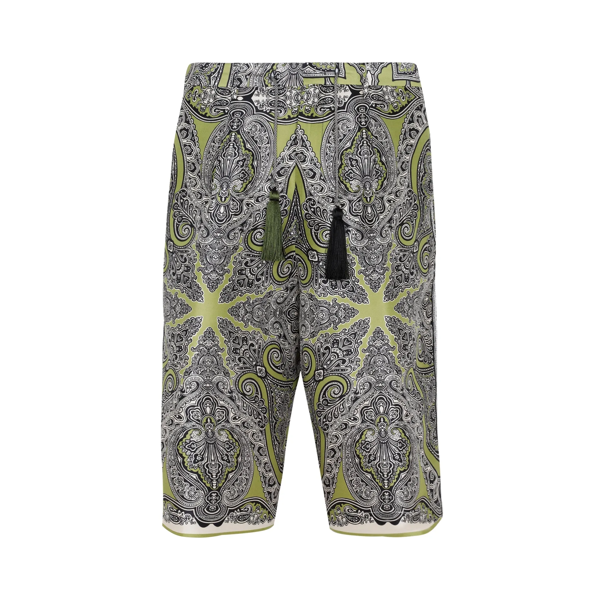 Etro Paisley Printed Tassel Trimmed Shorts