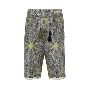 Etro Paisley Printed Tassel Trimmed Shorts