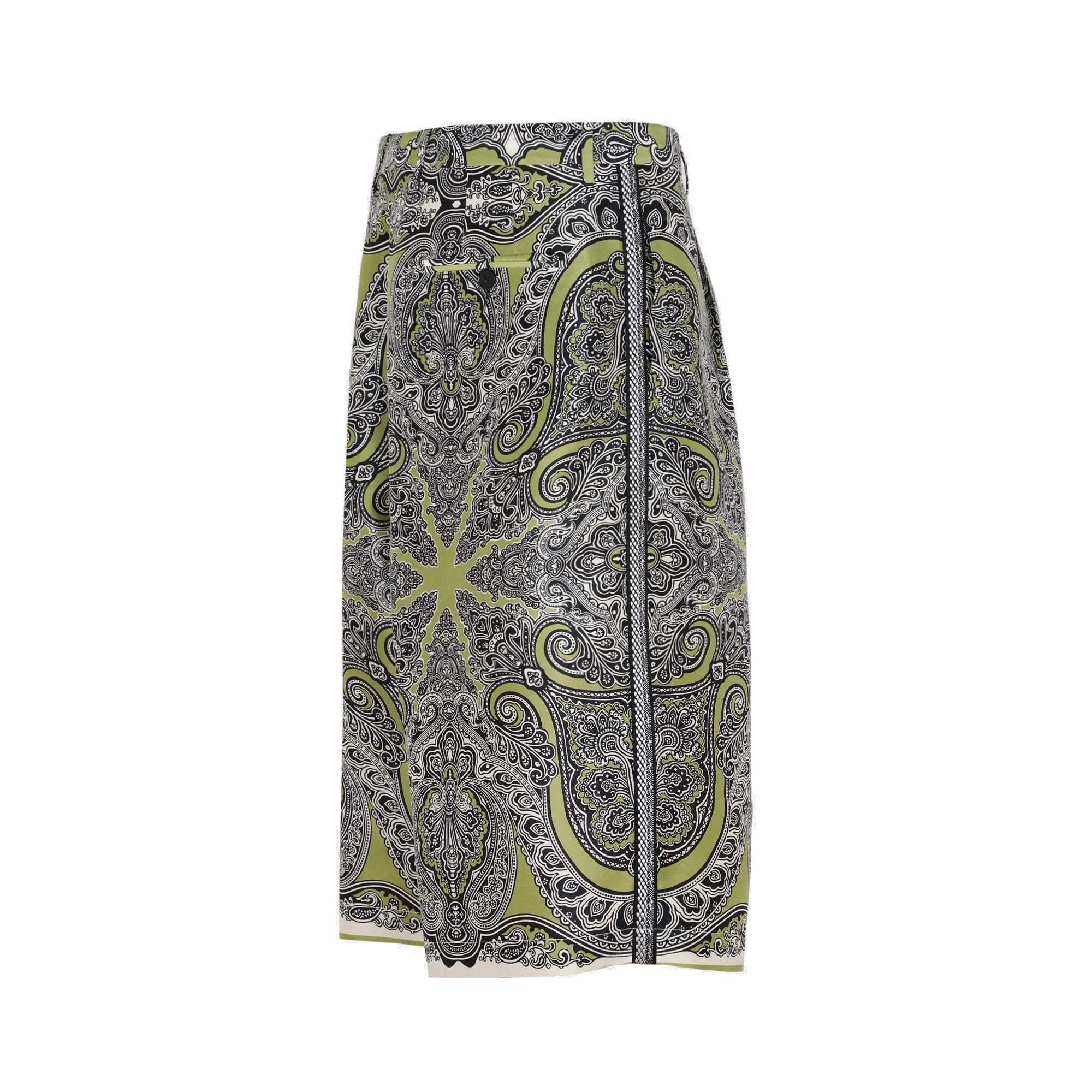 Etro Paisley Printed Tassel Trimmed Shorts