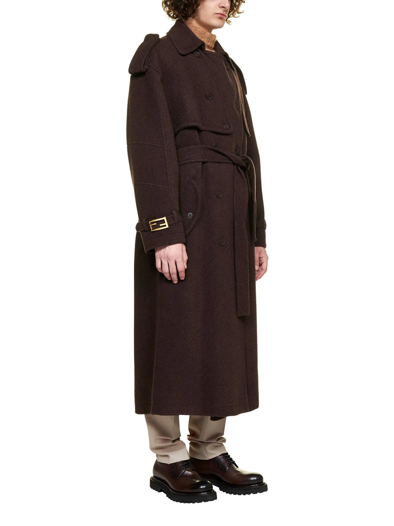 Fendi Double-Breasted Trench Coat