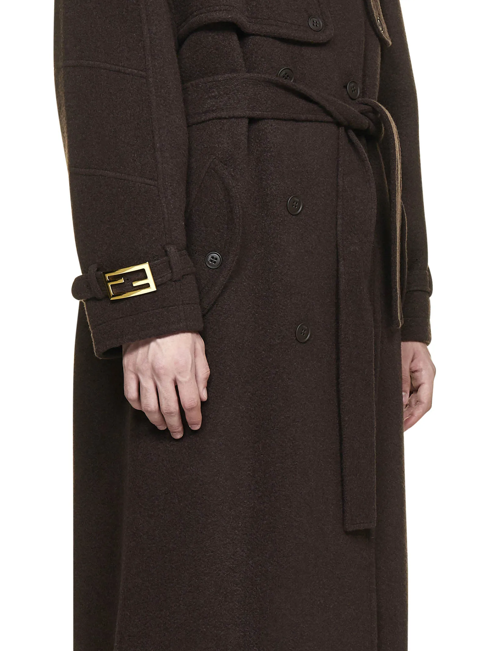 Fendi Double-Breasted Trench Coat