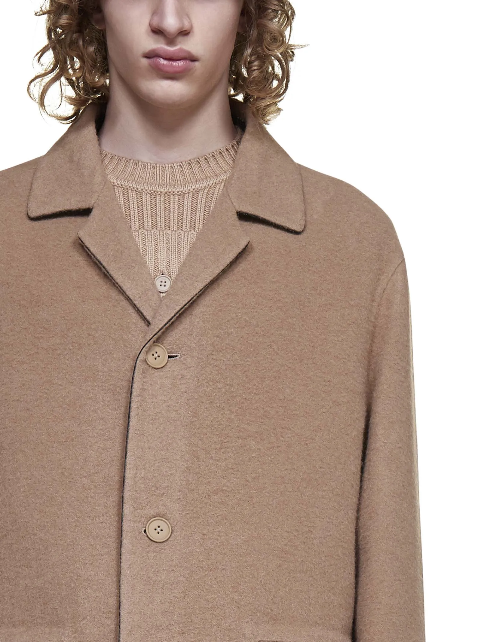 Fendi Single-Breasted Reversible Coat