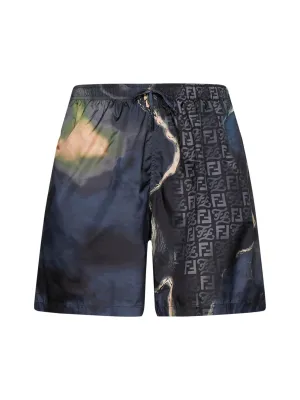 Fendi Tie-Dyed Drawstring Shorts
