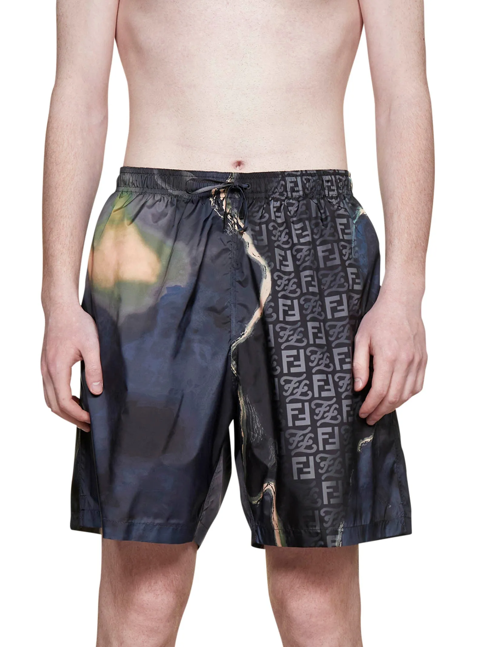 Fendi Tie-Dyed Drawstring Shorts