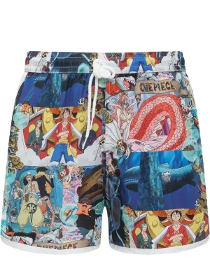 GCDS All-Over Printed Drawstring Swim Shorts
