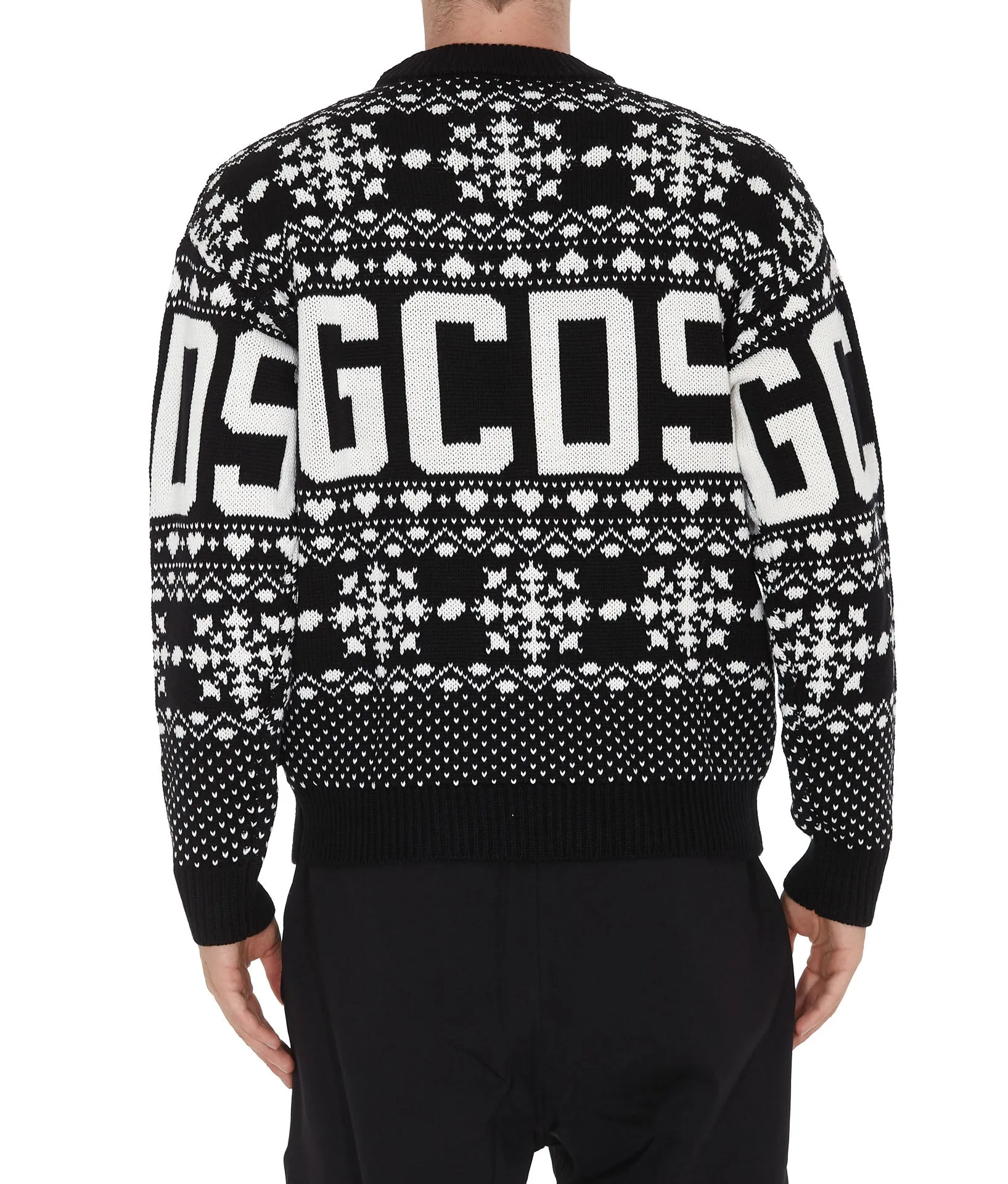 GCDS Christmas Logo Intarsia Crewneck Sweater