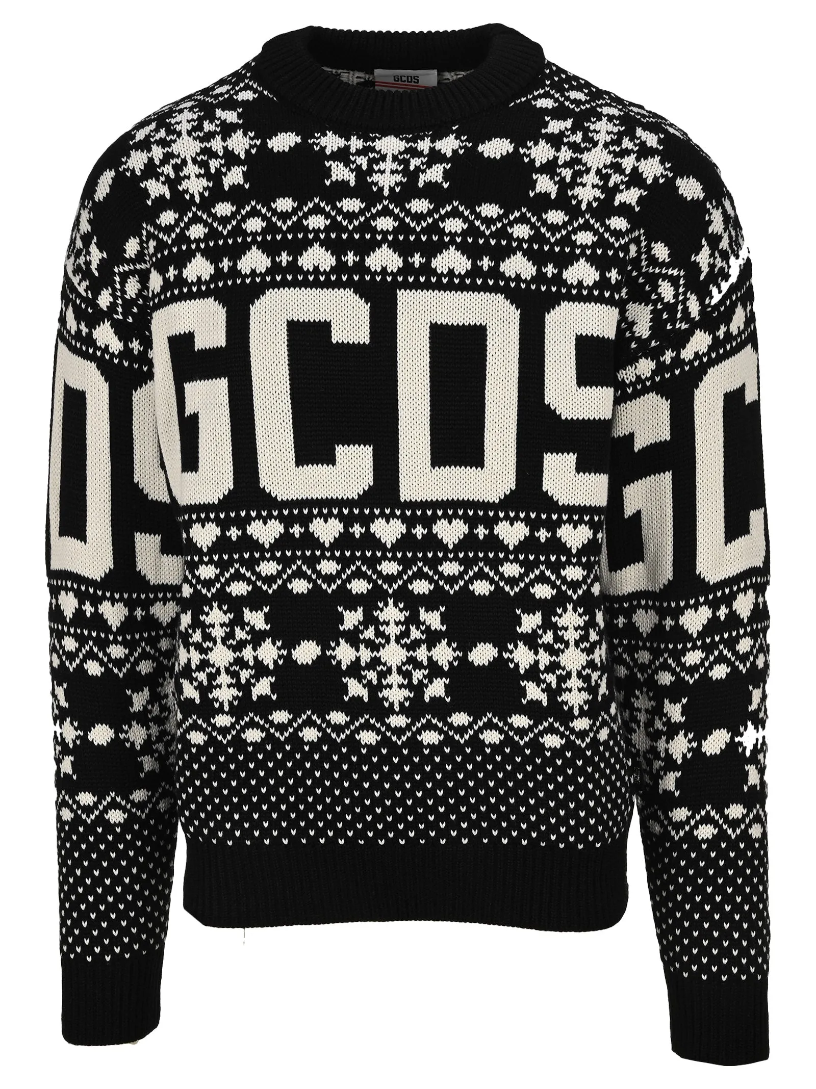 GCDS Christmas Logo Intarsia Crewneck Sweater