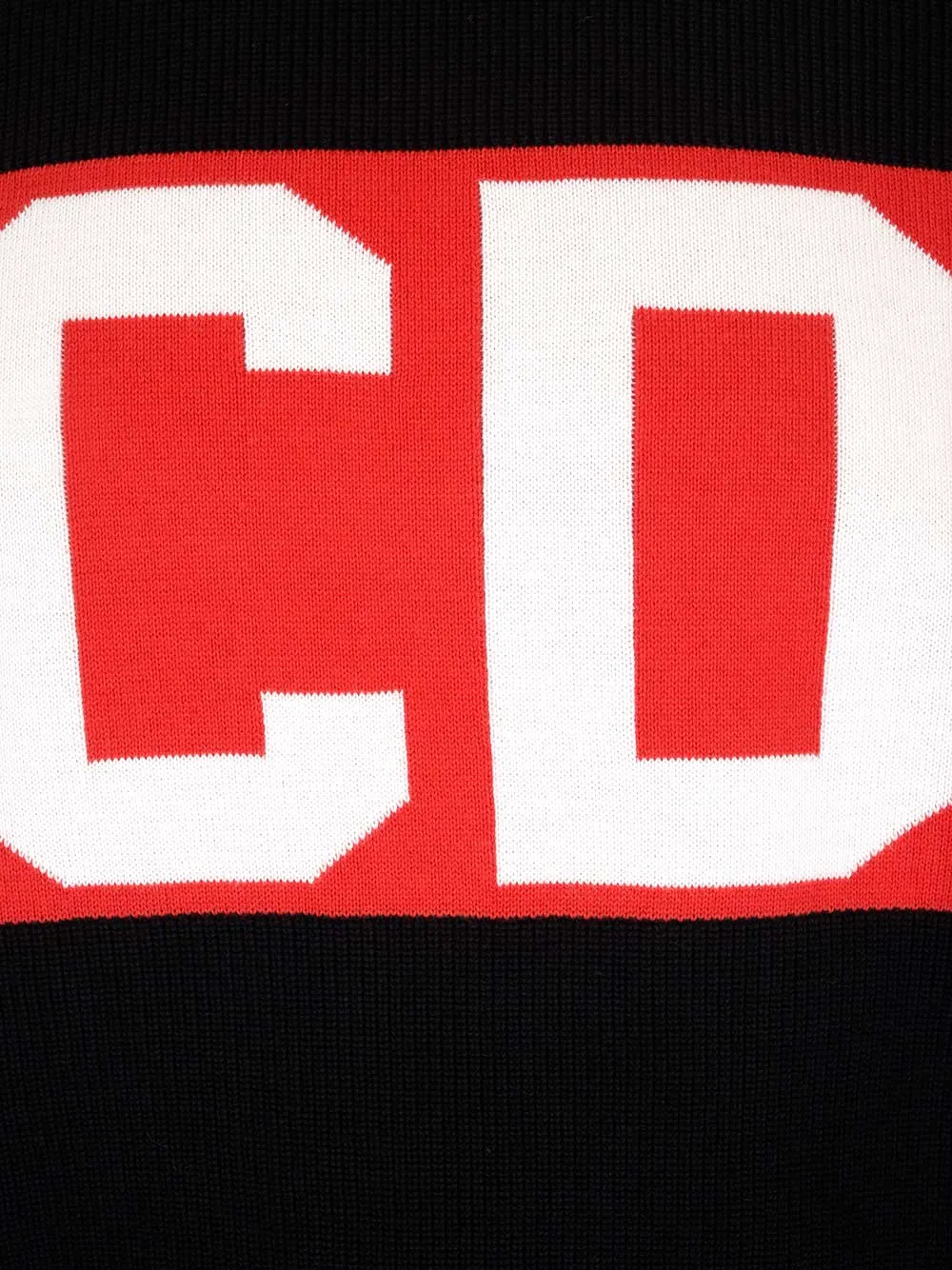 GCDS Logo Band Intarsia Sweater