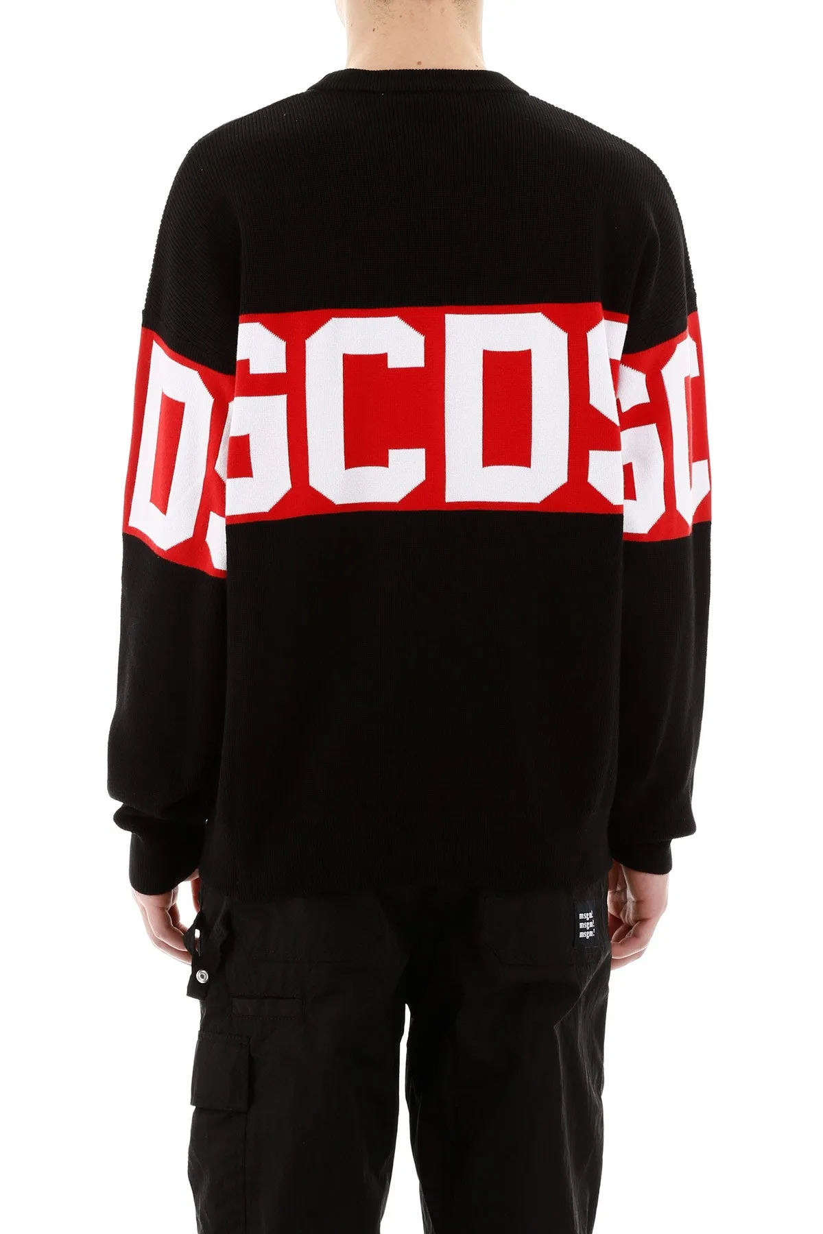 GCDS Logo Band Intarsia Sweater