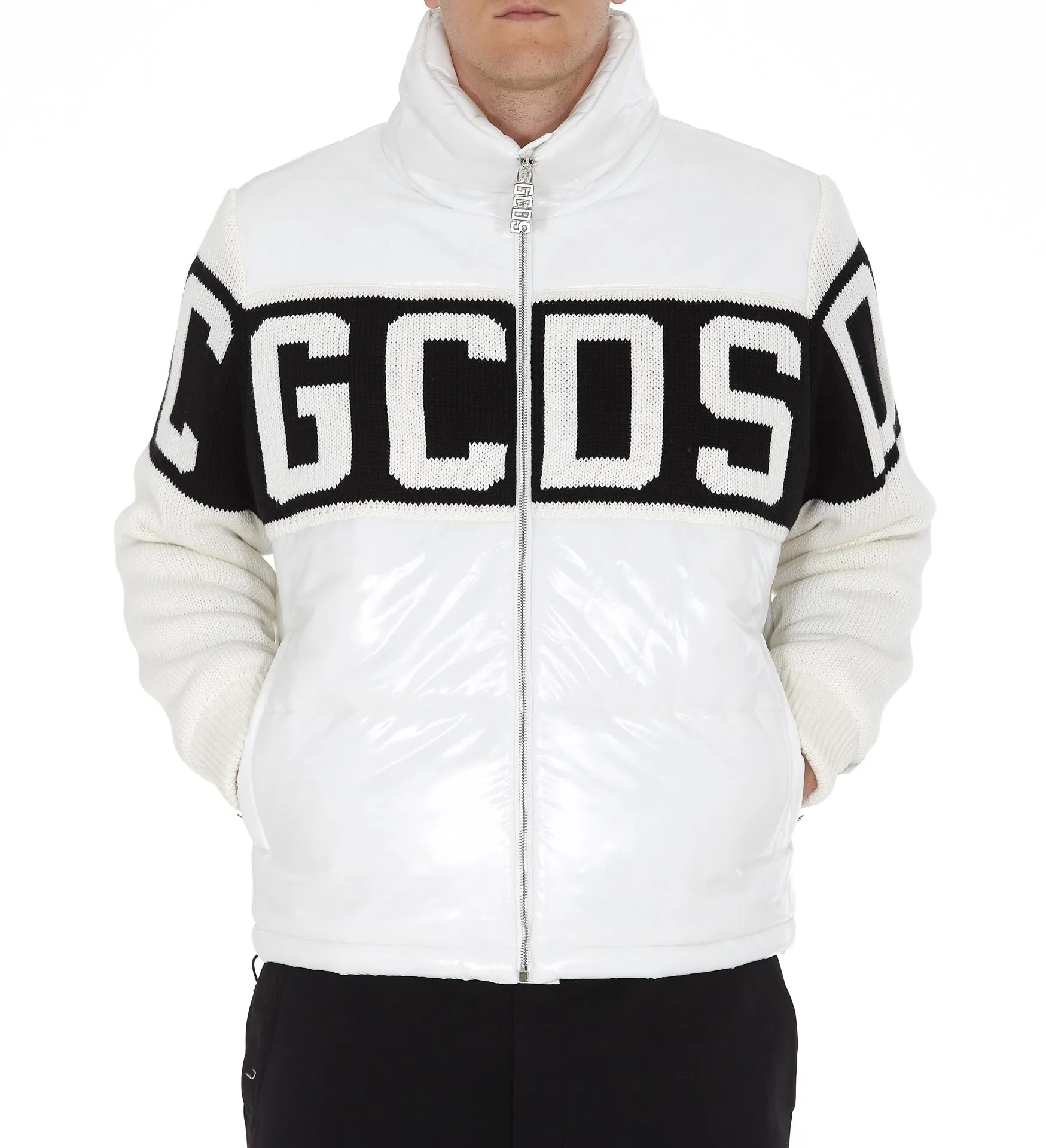 GCDS Logo Intarsia Puffer Jacket