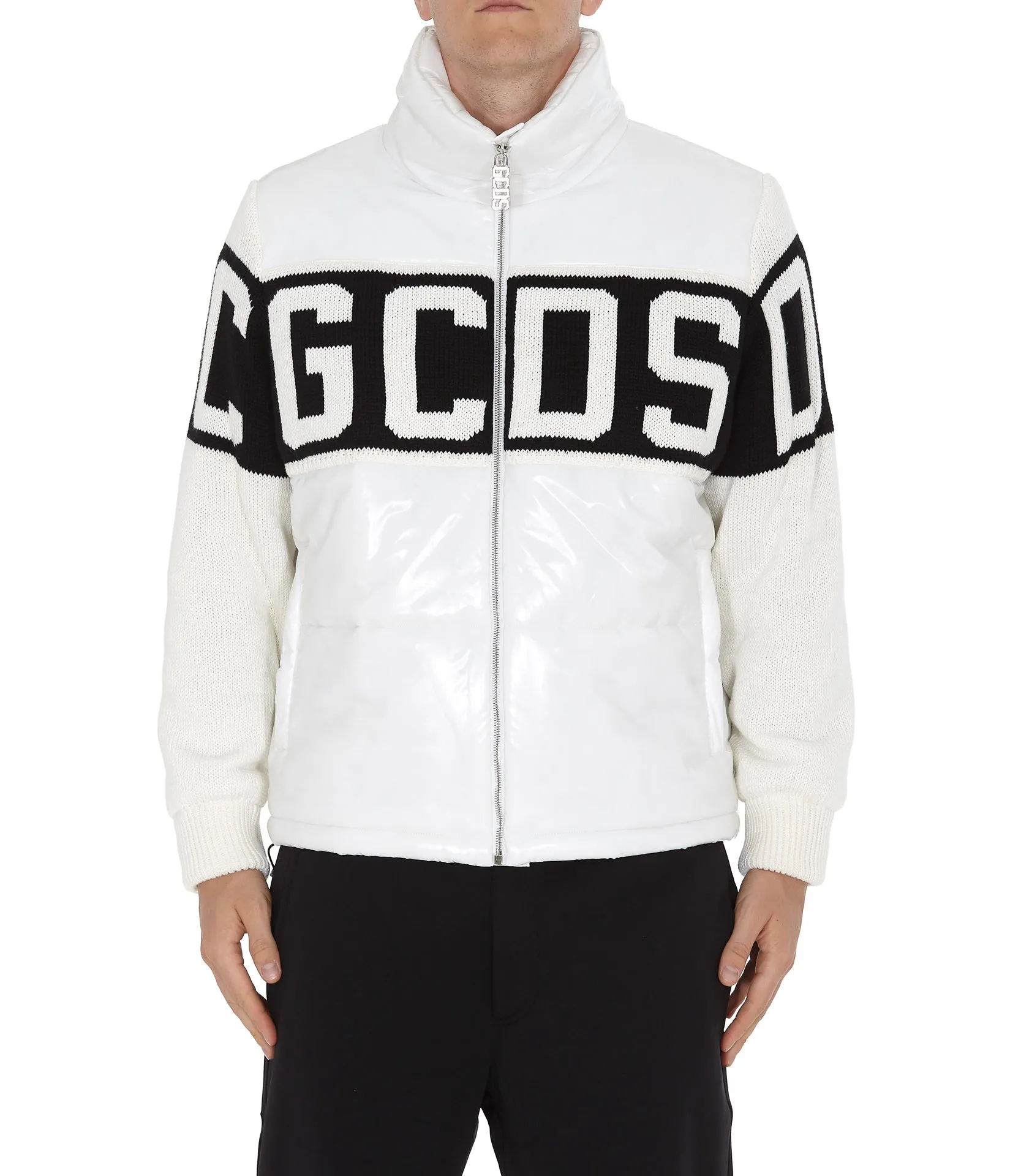 GCDS Logo Intarsia Puffer Jacket