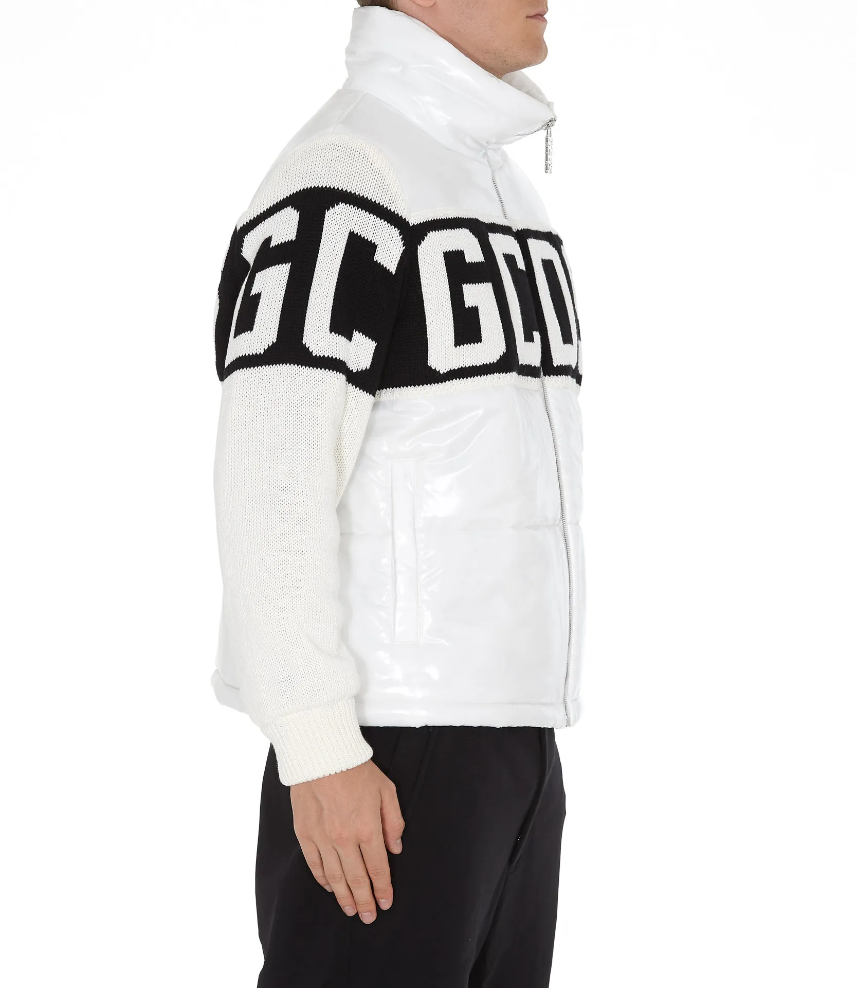 GCDS Logo Intarsia Puffer Jacket