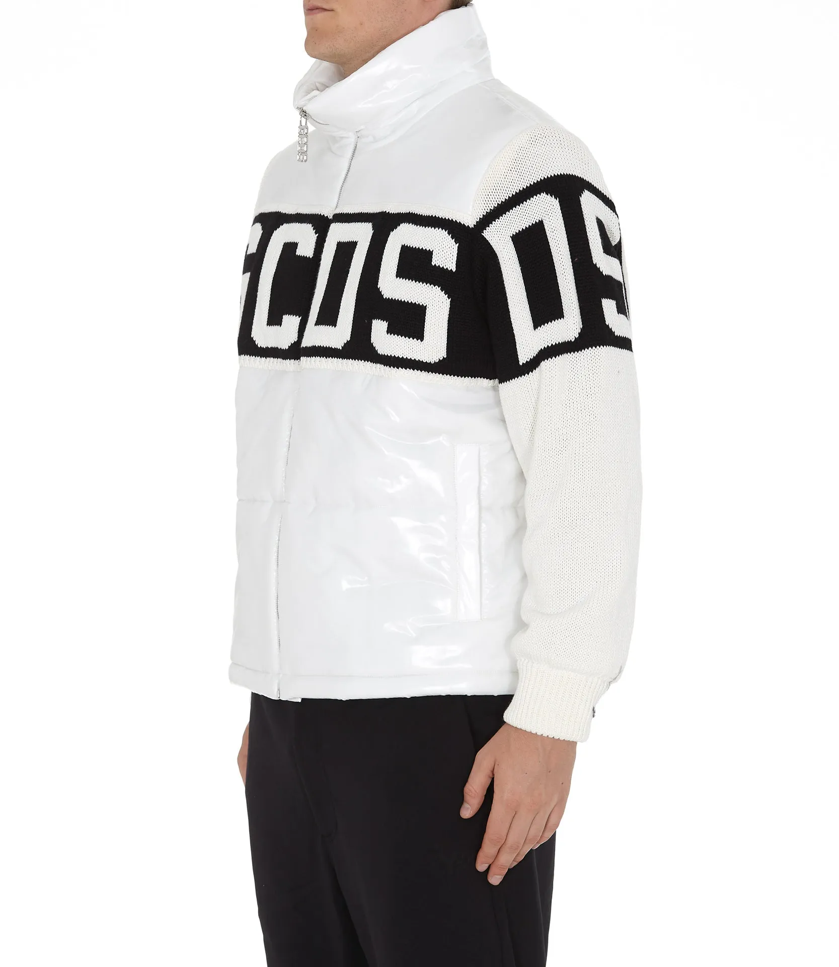 GCDS Logo Intarsia Puffer Jacket